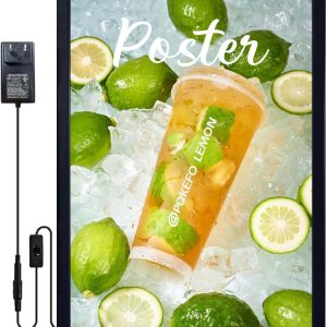 LED Movie Poster Frames Backlit Picture Frame 16" x 24" - Aluminum Snap Frame for Advertising Display&Acrylic Art ~ Backlit Poster Frame Wall Mounted (Black)-0
