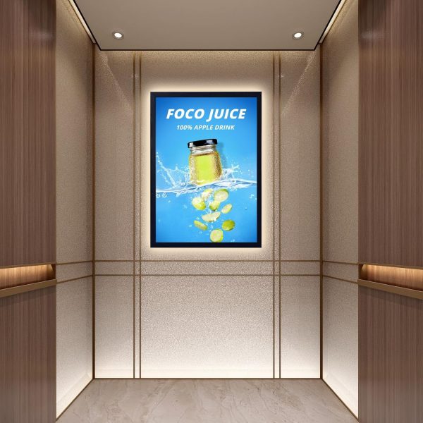 LED Movie Poster Frames Backlit Picture Frame 16" x 24" - Aluminum Snap Frame for Advertising Display&Acrylic Art ~ Backlit Poster Frame Wall Mounted (Black)-2