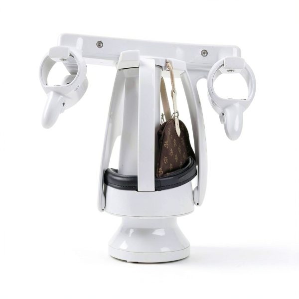 HomeMount VR Wall Mount White ABS 3 Hook for Quest Controllers-5