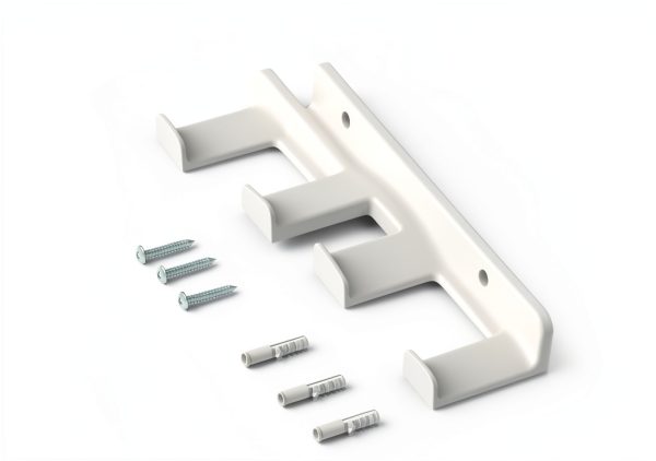 HomeMount VR Wall Mount White ABS 3 Hook for Quest Controllers-6
