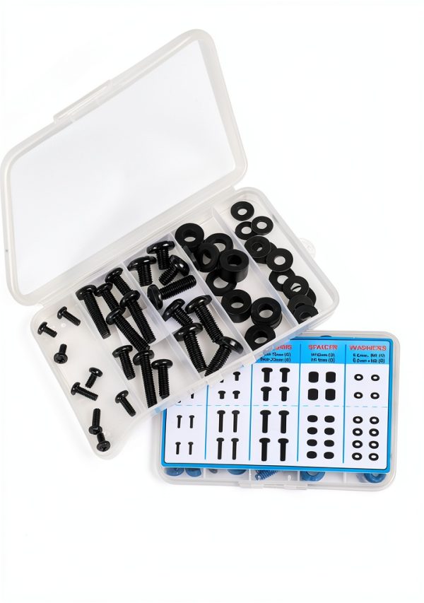 MOUNTUP Universal TV Mounting Hardware Screw Kit with Box - M4 M6 M8 Screws, Spacers & Washers for Most LED LCD OLED 4K TVs, Replacement Screws for TVs/Monitor Mounting, MU9041-2
