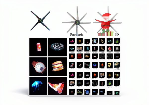 3DHologramFan,18.1" HologramFan with Remote/Bluetooth/WIFI/700 Video Library,Missyou Holographic Fan with HD LED 2000 * 1444PX Resolution Picture Fan Spinner Small for Shop/Bar/Christmas/Halloween-7