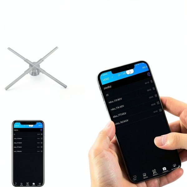 3DHologramFan,18.1" HologramFan with Remote/Bluetooth/WIFI/700 Video Library,Missyou Holographic Fan with HD LED 2000 * 1444PX Resolution Picture Fan Spinner Small for Shop/Bar/Christmas/Halloween-6