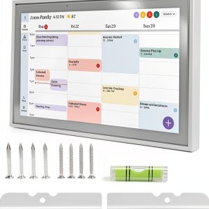 No-Stud, No-Drill Wall Mount for Skylight 15” Digital Calendar – Metal Mount – No-Drill Installation for Drywall – Includes Level & Mounting Kit - Accessories for Skylight Calendar-0