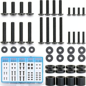 MOUNTUP Universal TV Mounting Hardware Screw Kit with Box - M4 M6 M8 Screws, Spacers & Washers for Most LED LCD OLED 4K TVs, Replacement Screws for TVs/Monitor Mounting, MU9041-0