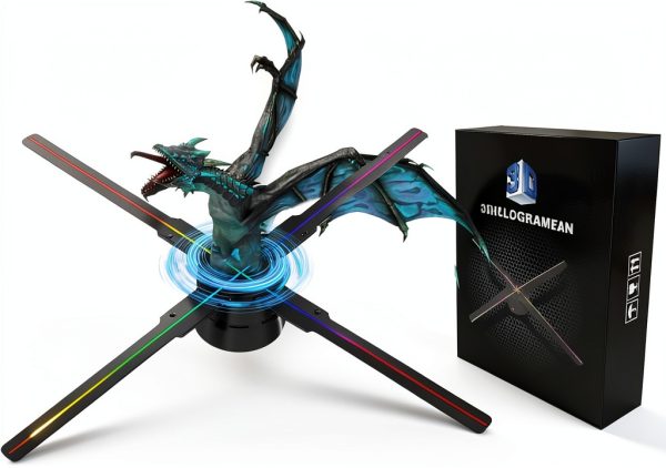 3DHologramFan,18.1" HologramFan with Remote/Bluetooth/WIFI/700 Video Library,Missyou Holographic Fan with HD LED 2000 * 1444PX Resolution Picture Fan Spinner Small for Shop/Bar/Christmas/Halloween-0