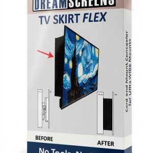 TV Skirt Flex by Dreamscreens Adjustable Skirt for Mounts and Cables-0