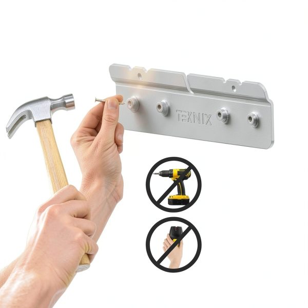 No-Stud, No-Drill Wall Mount Compatible with Skylight® 15-Inch Calendar - The Original Easy DIY Install, No Anchors or Screws Needed, Damage-Free, Secure Hold, Only Hammer Required, Hardware Included-1