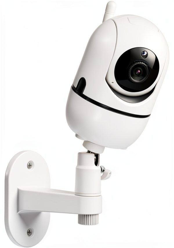Adjustable Baby Monitor Mount for HelloBaby HB65/HB40, White Wall-0